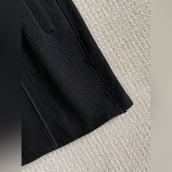 J. Crew Elegant Black Boiled Wool Coat - Picture 2 of 5